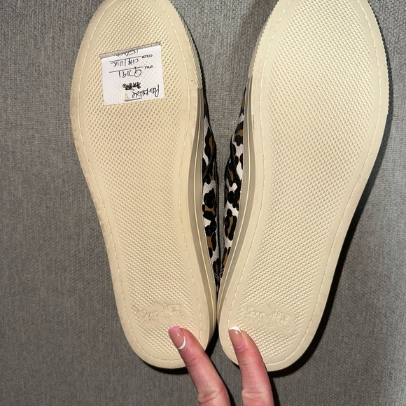 Coach Parkside Ocelot Leather slip on sneakers. - Picture 8 of 8